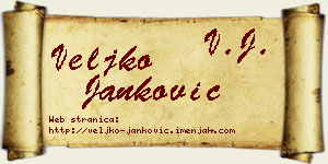 Veljko Janković vizit kartica